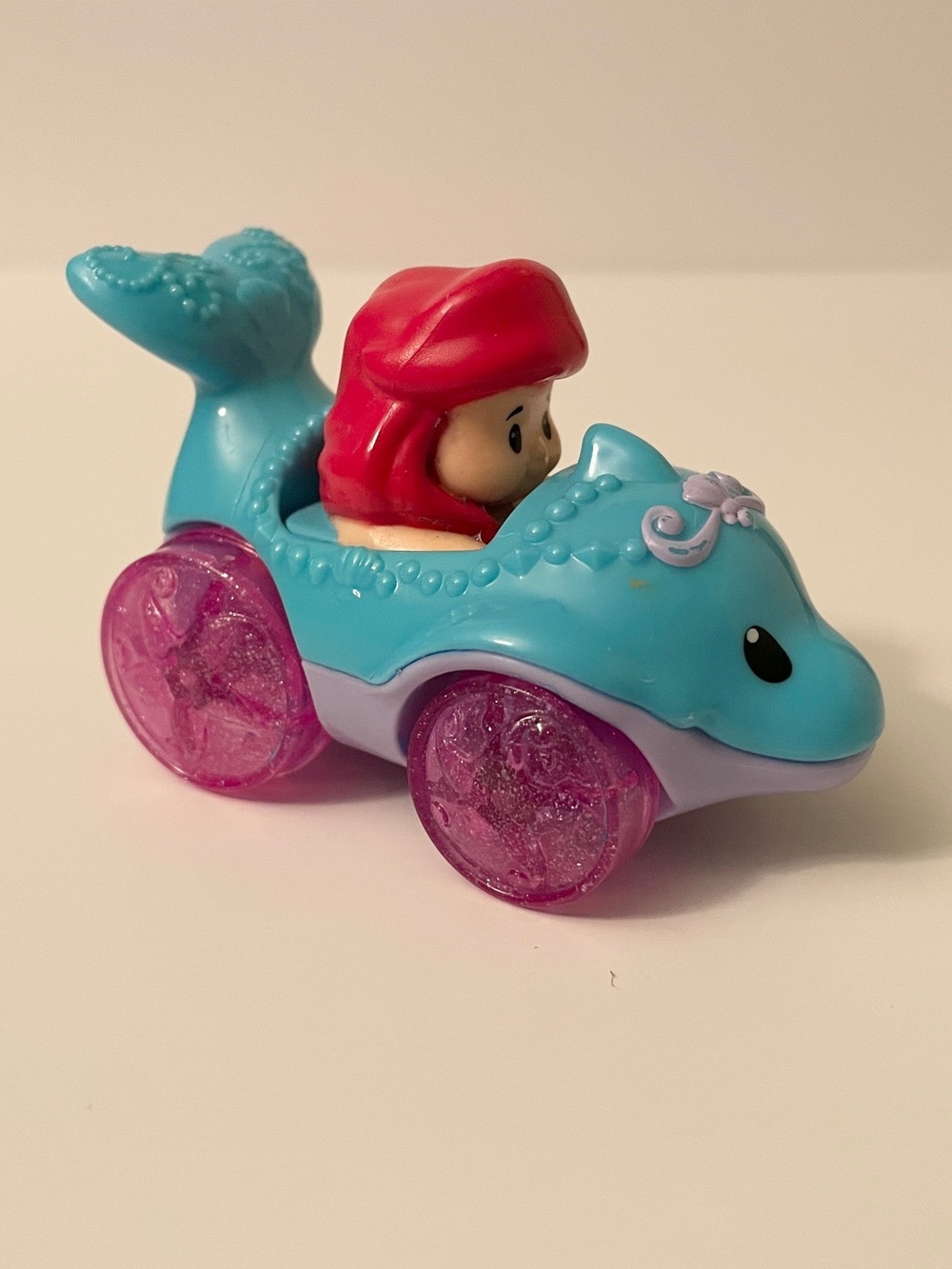 Fisher Price Little People Wheelies Disney Ariel Dolphin Car Little Mermaid